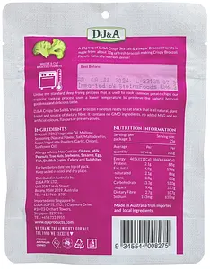 DJ&A Crispy Broccoli Florets Sea Salt & Vinegar, 25 g