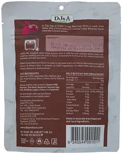 DJ&A Crispy Beetroot Slices, 35 g