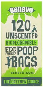 Benevo Biodegradable Dog Poop Bags, 120 bags, 120 bag