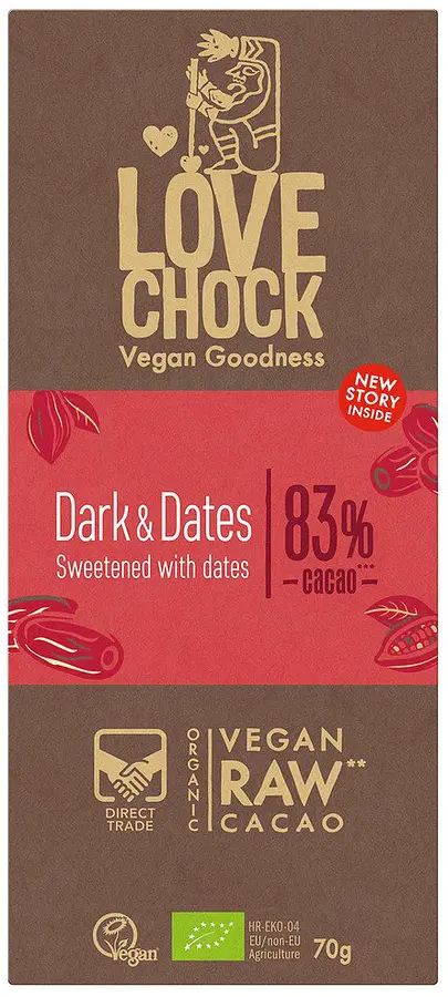 Lovechock Dark & Dates Chocolat 83% Bio