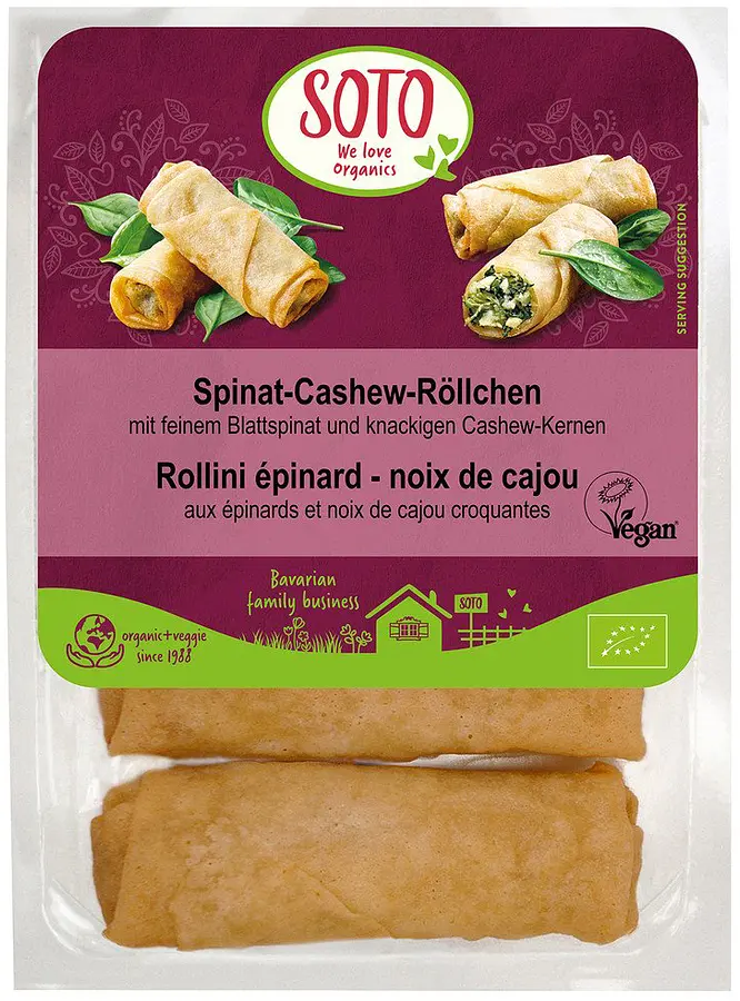 Spinat-Cashew-Röllchen Bio