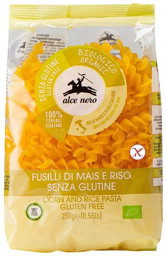 Pasta Fusilli Corn Rice Gluten-Free Organic