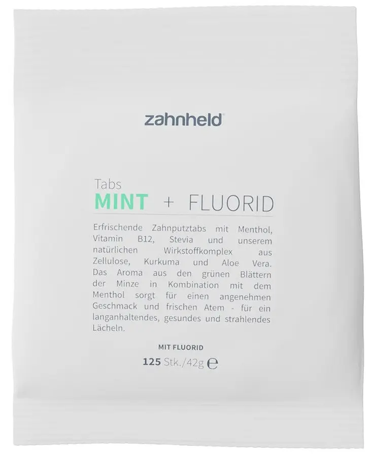 Zahnputztabs Mint mit Fluorid, 125 Tabs