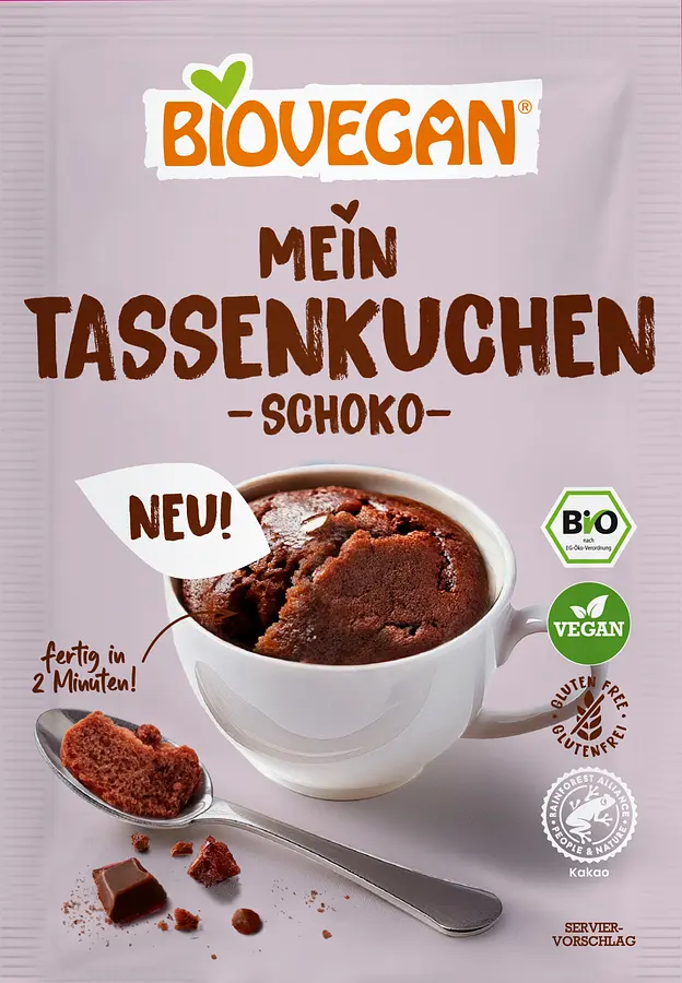 Mein Tassenkuchen Schoko Bio