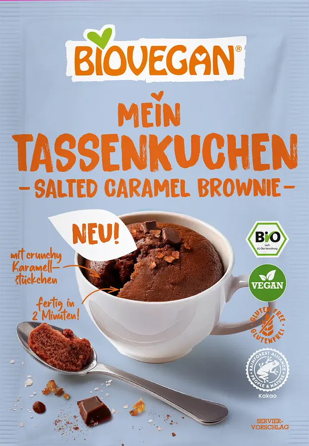 Mein Tassenkuchen Salted Caramel Brownie Bio