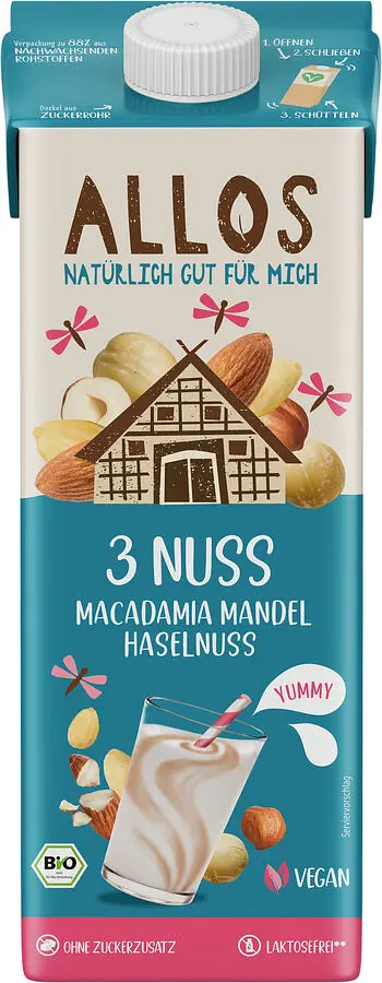 Boisson aux 3 noix - Macadamia Amande Noisette Bio