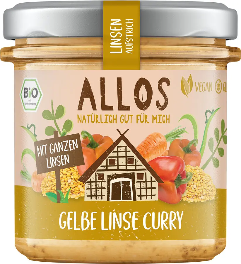 Linsen-Aufstrich Gelbe Linse Curry Bio