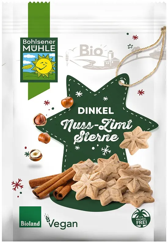 Spelt Nut Cinnamon Stars Organic