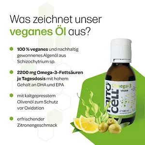 Mitocell Omega-3 Öl Vegan, 100 ml