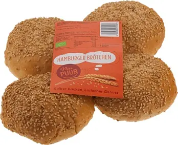 Organic Hamburger Buns with Sesame