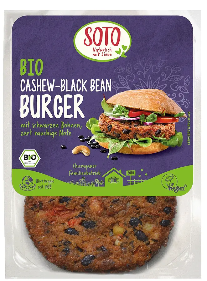 Burger Cashew Black Bean Organic