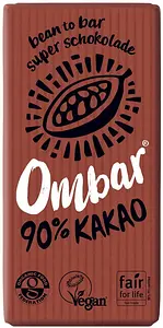 Mini Tablette Ombar Chocolat Cru Noir 90% Bio, 35 g