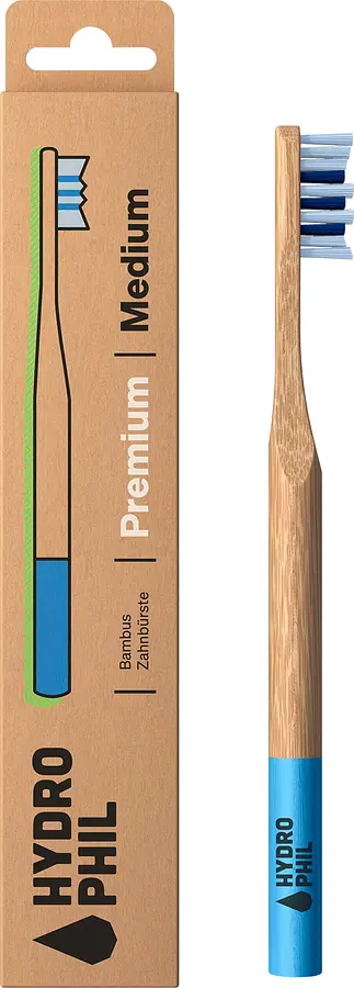 Brosse à dents en bambou Premium Medium, 1 pièce