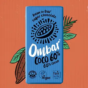 Mini Tablette Ombar Chocolat Cru Lait de Coco Noir 60% Bio, 35 g