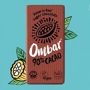 Mini Tablette Ombar Chocolat Cru Noir 90% Bio, 35 g