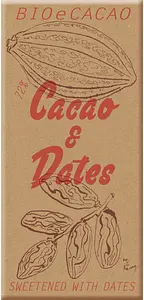 Dattelschokolade Tafel 72% Bio, 90 g