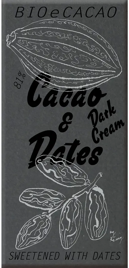 Dattelschokolade Dark Cream Tafel 81% Bio