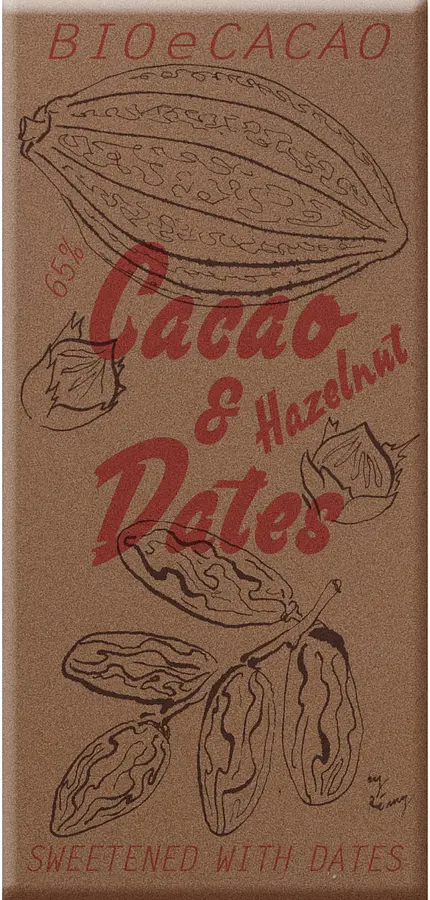 Dattelschokolade Haselnuss Tafel 65% Bio