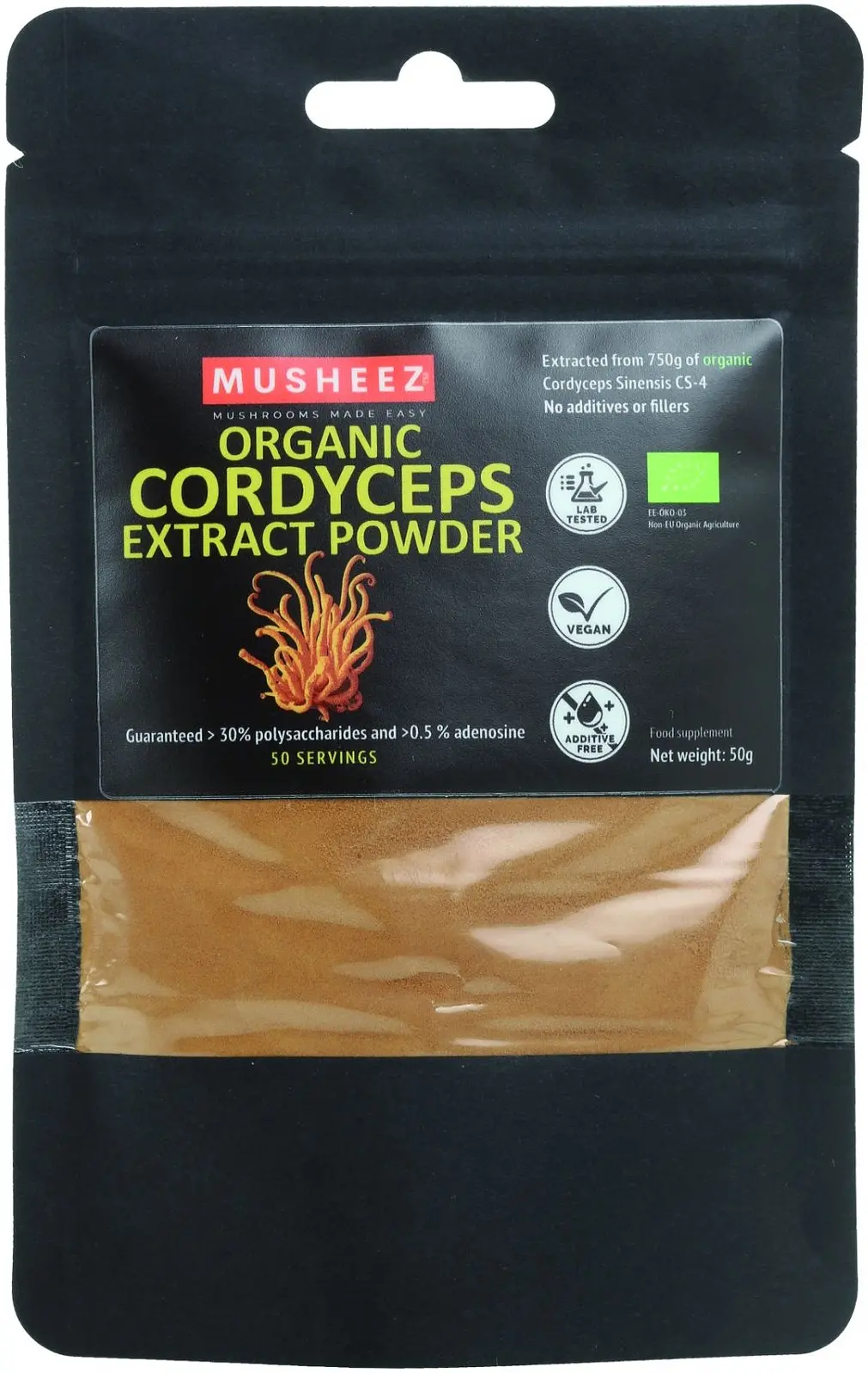 Cordyceps Pulver aus Vitalpilz Bio, 50 g | Fabulous