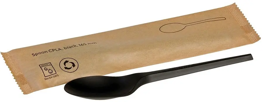 Soup Spoons Black individually wrapped, 500 pcs