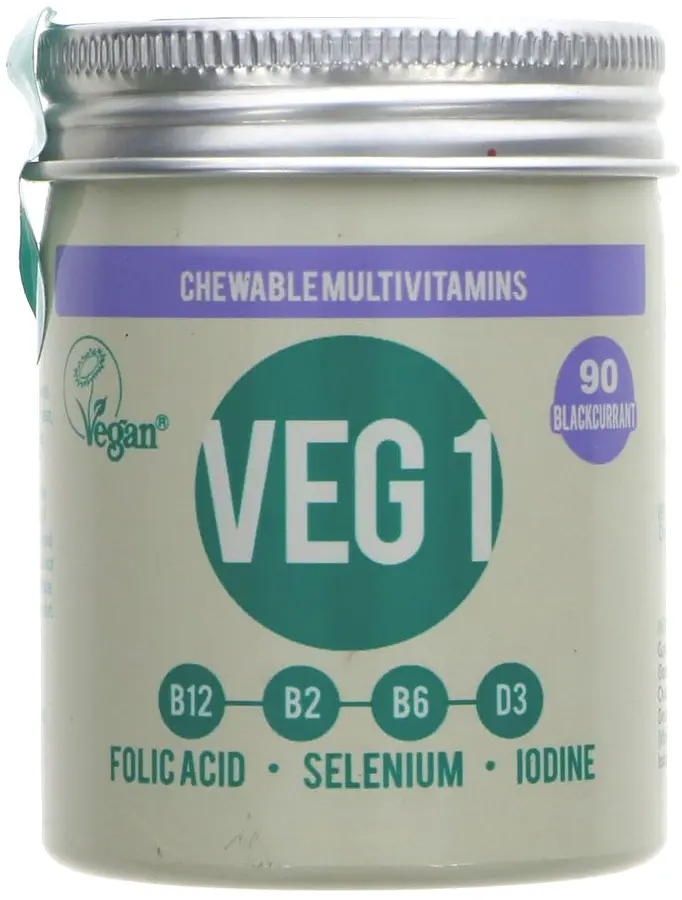 Veg 1 Multivitamin Blackcurrant 90 Chewable Tablets