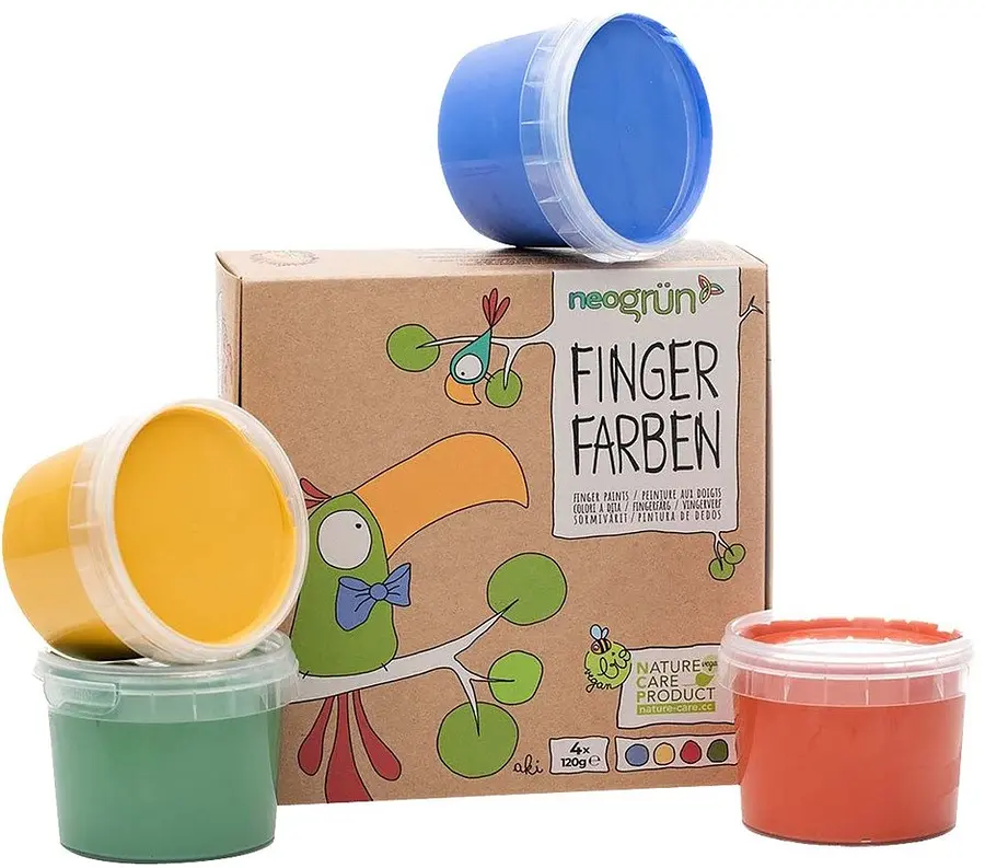Finger Paints “Aki” red, blue, yellow and green