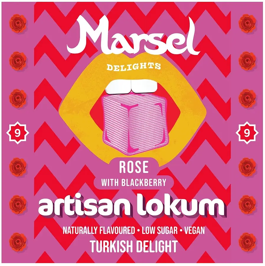 Lokum artisanal Rose avec Mûre, 99 g
