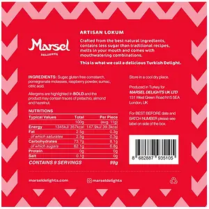 Artisan Lokum Pomegranate with Raspberry & Sumac, 99 g