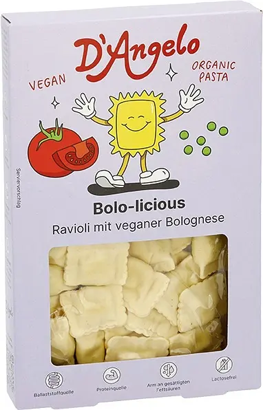 D’Angelo Ravioli Bolo-licious Vegan Bolognese Organic