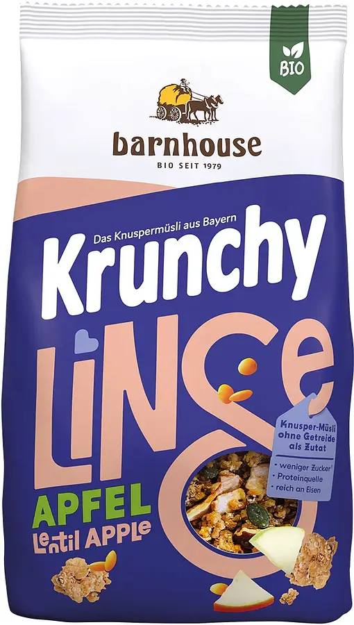 Krunchy Muesli Bio aux Lentilles et à la Pomme