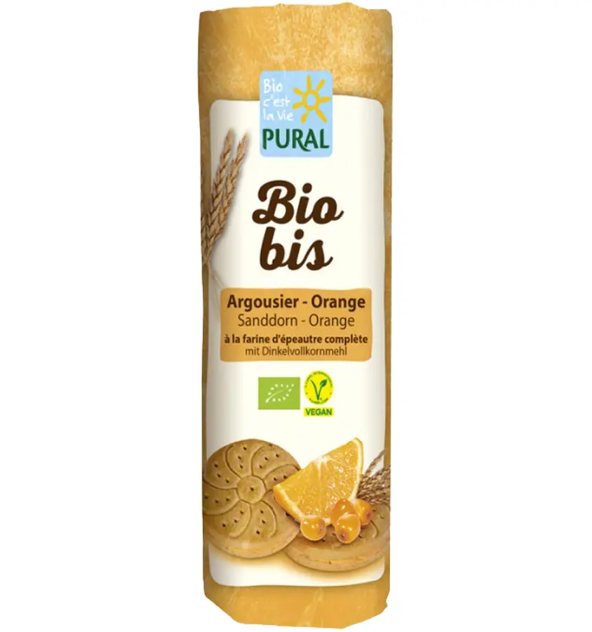 Cookies Biobis Spelt Buckthorn-Orange palmoil-free Organic