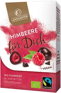 Raspberry in Dark Chocolate Organic, 90 g