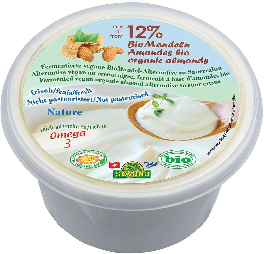 Alternative Végane au Crème Aigre à Base d’Amande Fermentée Bio
