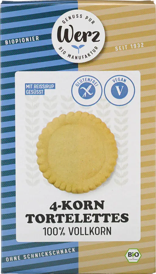 4-Grain Tortelettes 100% Wholegrain Bio