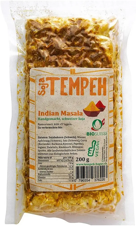 Soy Tempeh Indian Masala Organic