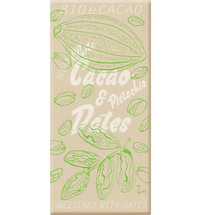 Dattelschokolade White Pistachio Tafel Bio