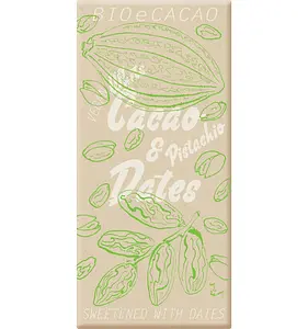 Dattelschokolade White Pistachio Tafel Bio, 90 g