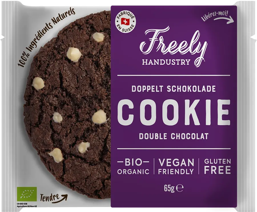 Freely Vegan Cookie Double Chocolat Gluten Free Organic