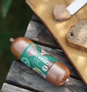 Saucisse à Tartiner Nature avec Protéines de Pois Bio, 100 g
