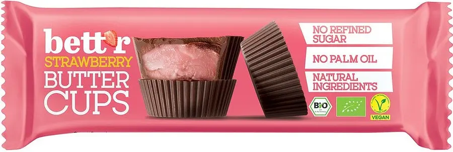 Bett'r Strawberry Nut Butter Cups Bio