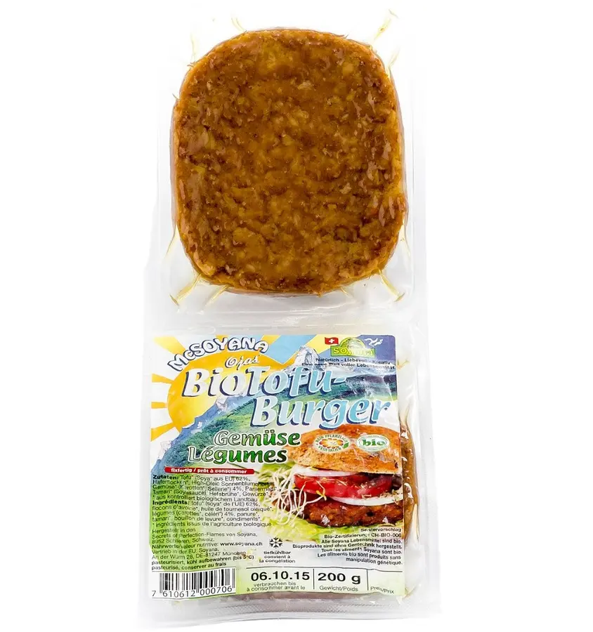 Tofuburger with Vegetables Organic