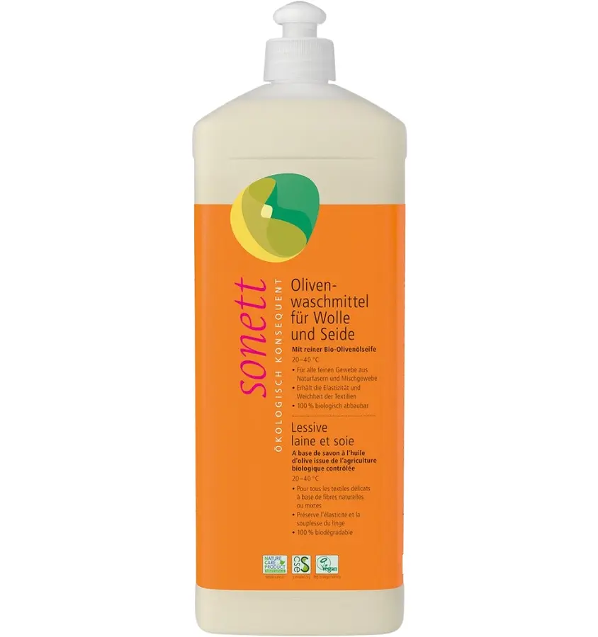 Wäsche Olivenwaschmittel flüssig 20°-40° C Wolle/Seide Duftfrei