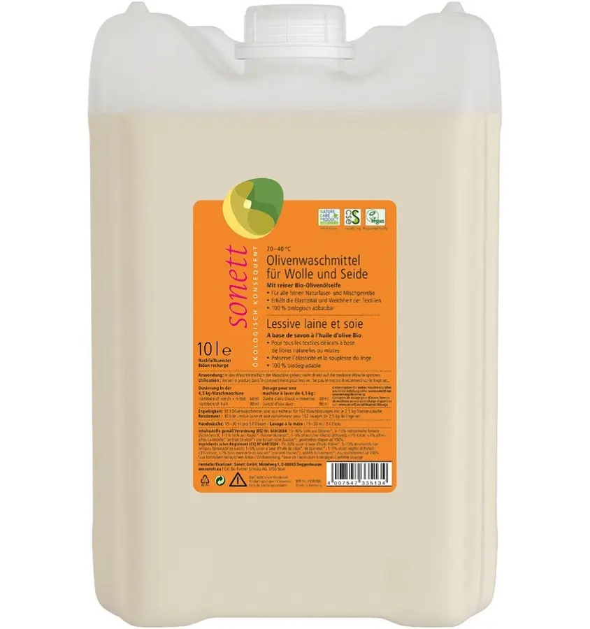 Lessive liquide aux olives 20°-40° C Laine/Soie (sans parfum)