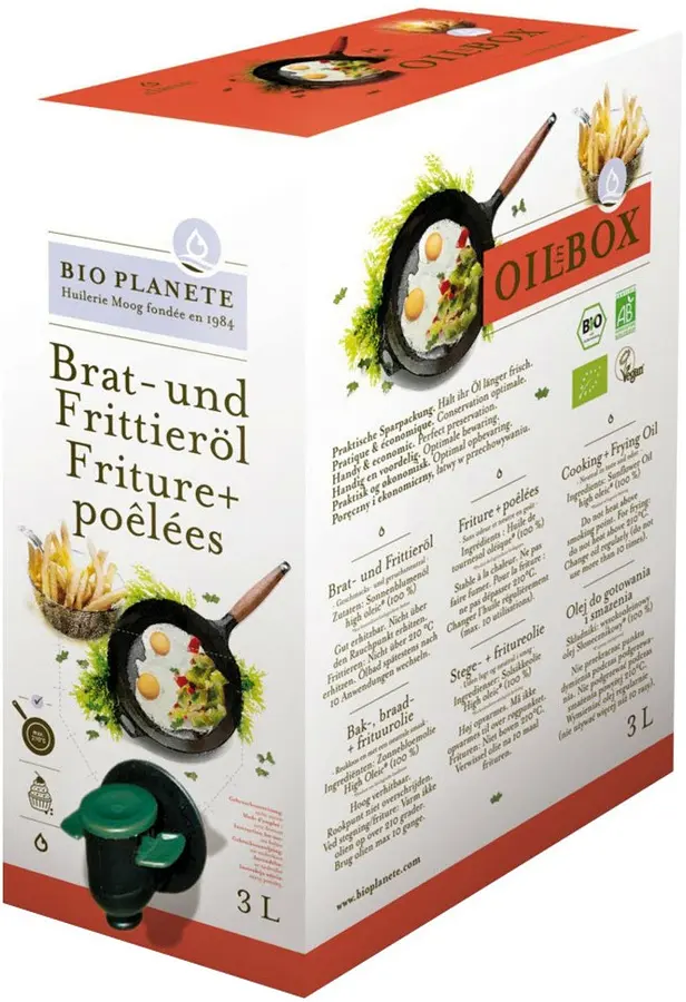 Huile de cuisson extra douce en boîte Bio