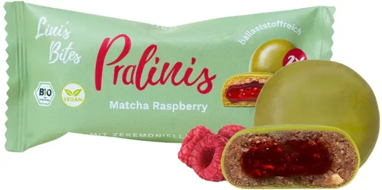 Pralinis Lini's Bites Matcha Raspberry Bio
