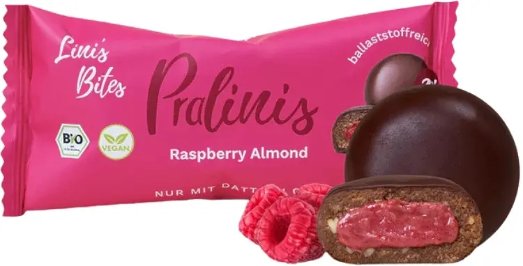 Pralinis Lini's Bites Raspberry Almond Bio