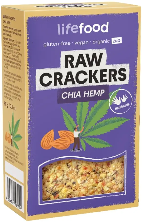 Cracker Chia Hemp Raw Organic