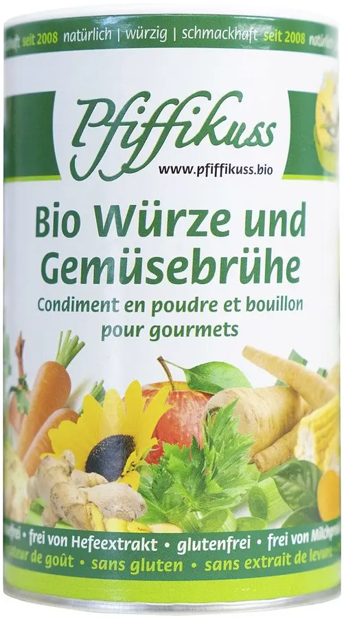 Pfiffikuss Condiment en poudre et bouillon de légumes, boîte Bio