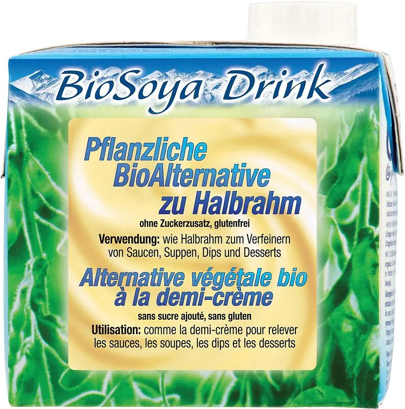 Pflanzliche Alternative zu Halbrahm Bio