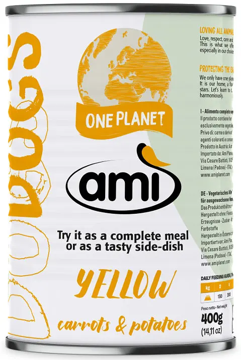 Wet Dog Food Ami V-Love YELLOW Vegan